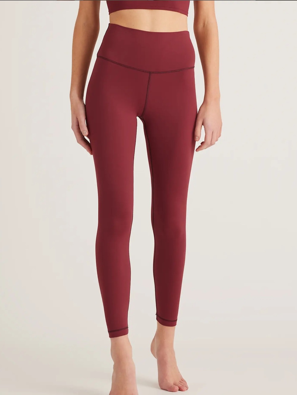 Quince Ultra-Form High-Rise Leggings Merlot Size Medium